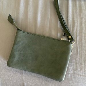 Gray hand wristlet